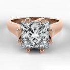 Anillo de Compromiso Lucerna - Princess en oro rosa - vista 1