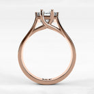 Anillo de Compromiso Lucerna - Princess en oro rosa - vista 3