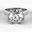 Anillo de Compromiso Lucerna - Redondo en oro blanco - vista 1