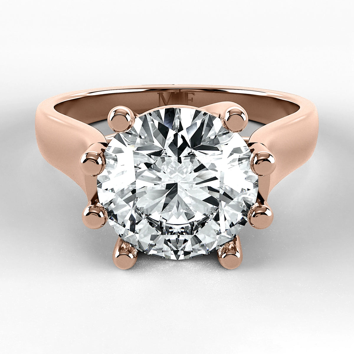 Anillo de Compromiso Lucerna - Redondo en oro rosa - vista 1