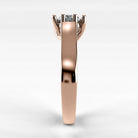 Anillo de Compromiso Lucerna - Redondo en oro rosa - vista 2
