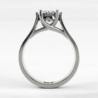 Anillo de Compromiso Lucerna - Redondo en oro blanco - vista 3