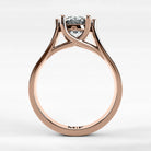 Anillo de Compromiso Lucerna - Redondo en oro rosa - vista 3