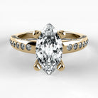 Anillo de Compromiso Clarisse - Marquesa en oro amarillo - vista 1