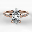 Anillo de Compromiso Clarisse - Marquesa en oro rosa - vista 1