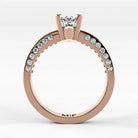 Anillo de Compromiso Clarisse - Marquesa en oro rosa - vista 3