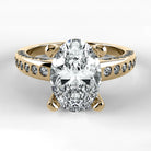 Anillo de Compromiso Clarisse - Oval en oro amarillo - vista 1