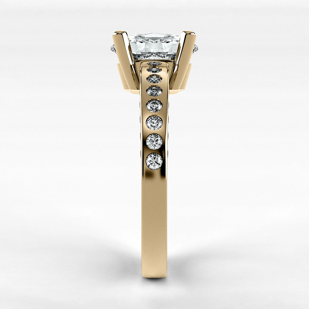 Anillo de Compromiso Clarisse - Oval en oro amarillo - vista 2