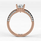 Anillo de Compromiso Clarisse - Oval en oro rosa - vista 3
