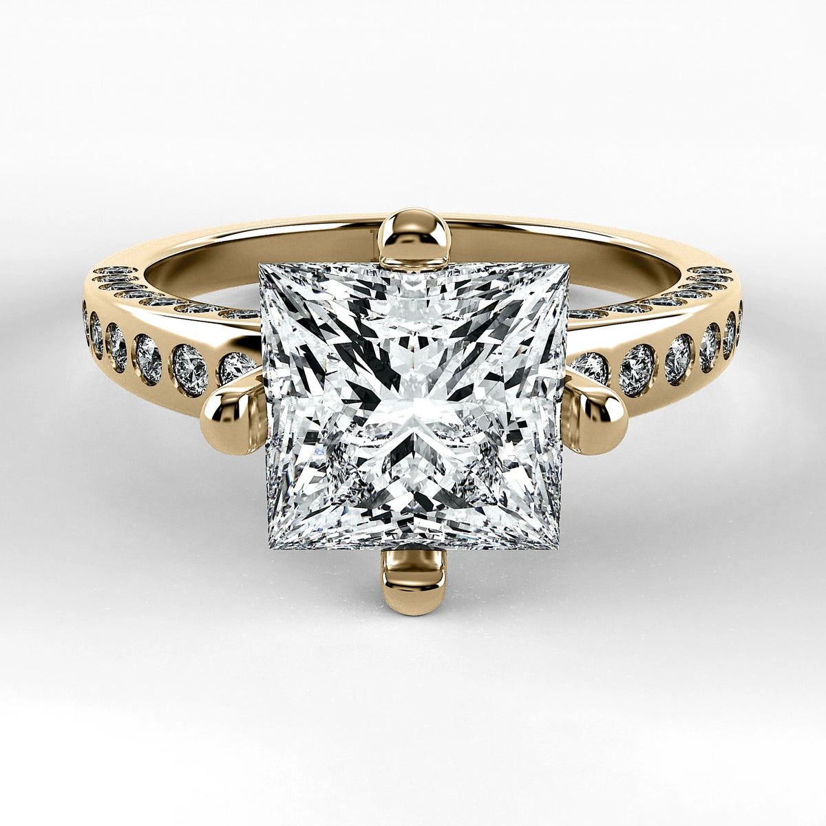 Anillo de Compromiso Clarisse - Princess en oro amarillo - vista 1