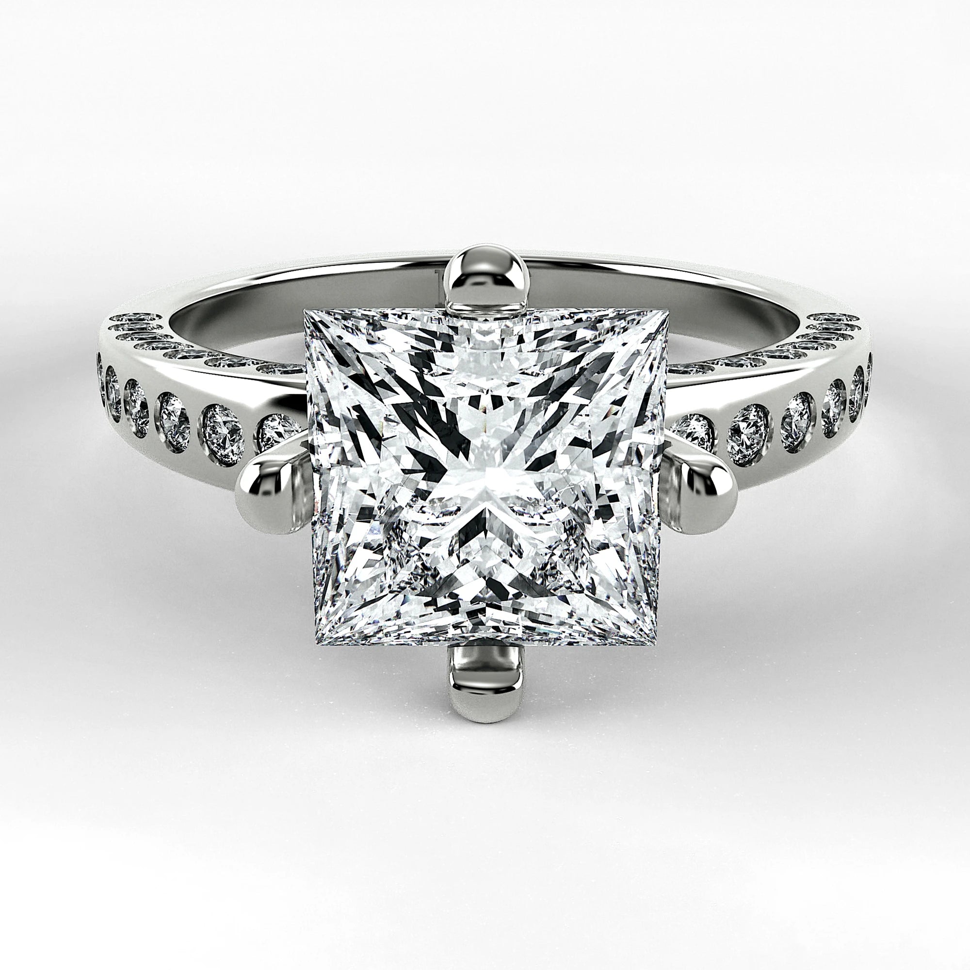 Anillo de Compromiso Clarisse - Princess en oro blanco - vista 1