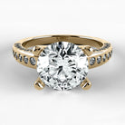 Anillo de Compromiso Clarisse - Redondo en oro amarillo - vista 1