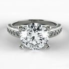 Anillo de Compromiso Clarisse - Redondo en oro blanco - vista 1