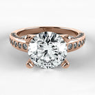 Anillo de Compromiso Clarisse - Redondo en oro rosa - vista 1