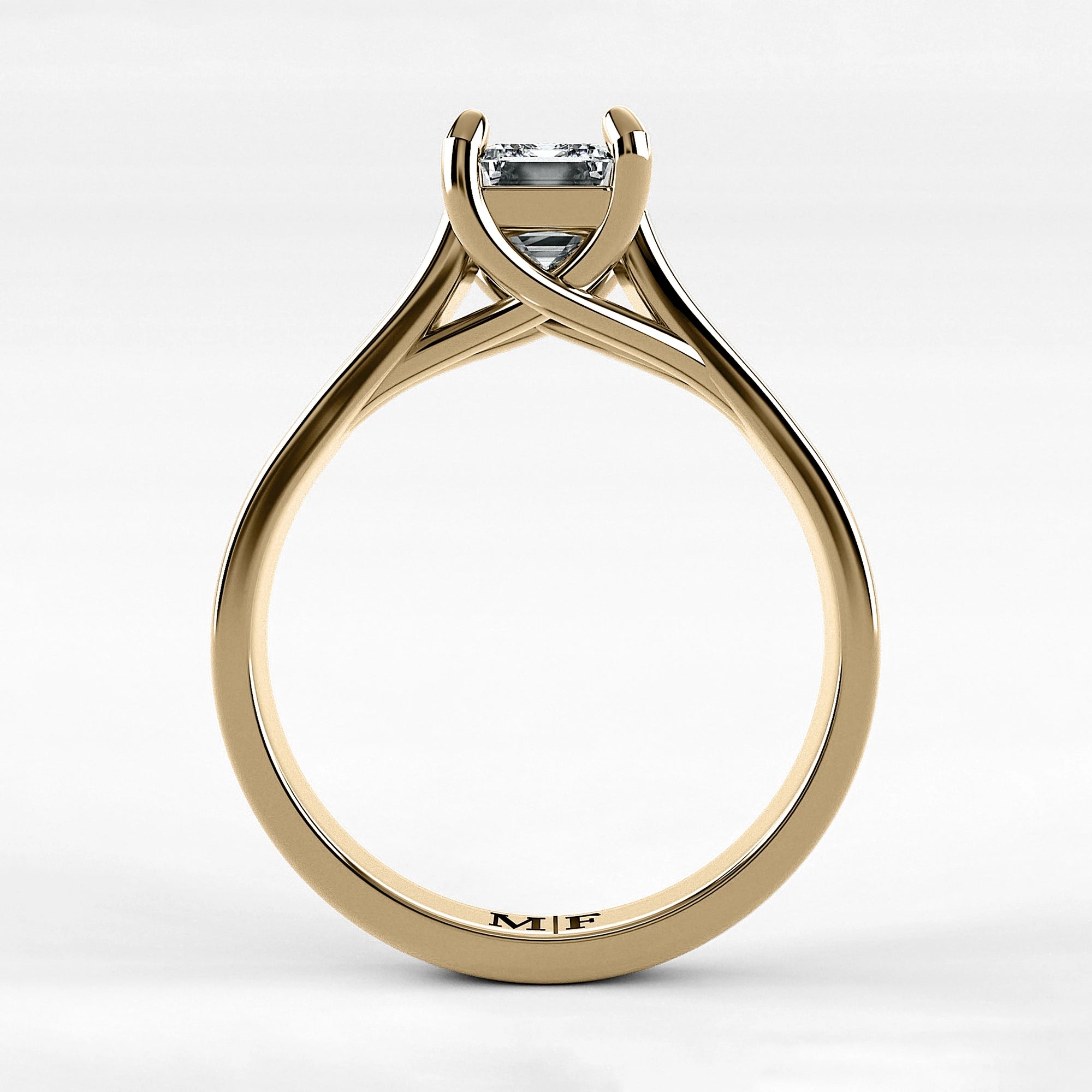 Anillo de Compromiso Imperia - Esmeralda en oro amarillo - vista 3