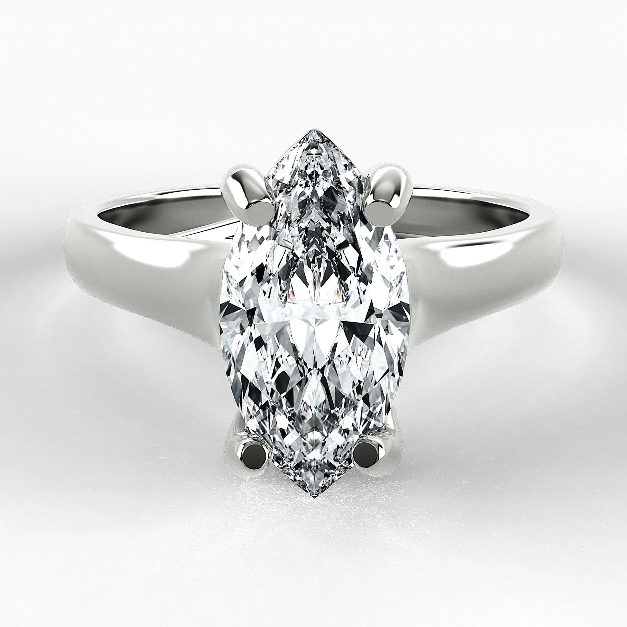 Anillo de Compromiso Imperia - Marquesa en oro blanco - vista 1