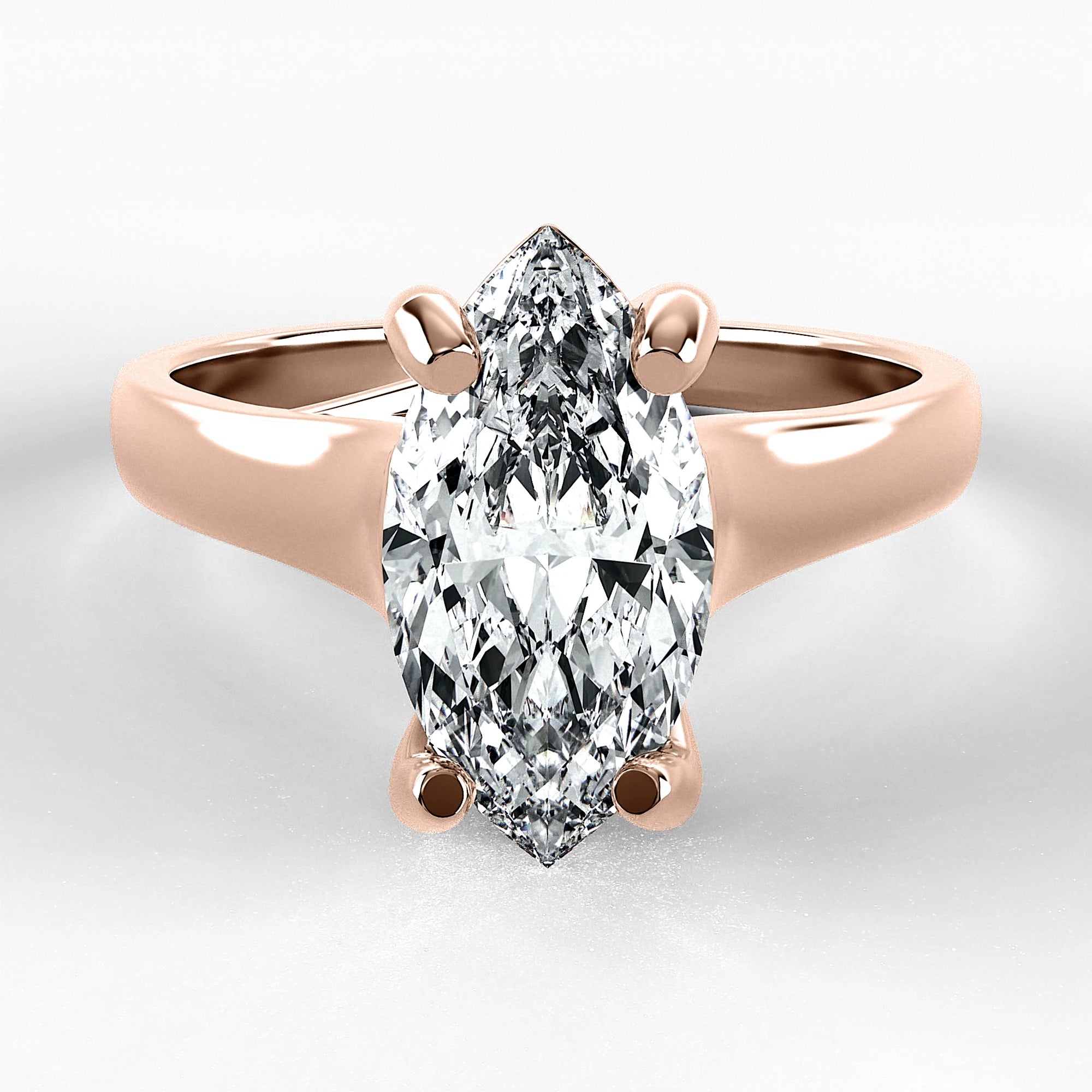 Anillo de Compromiso Imperia - Marquesa en oro rosa - vista 1