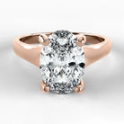 Anillo de Compromiso Imperia - Oval en oro rosa - vista 1