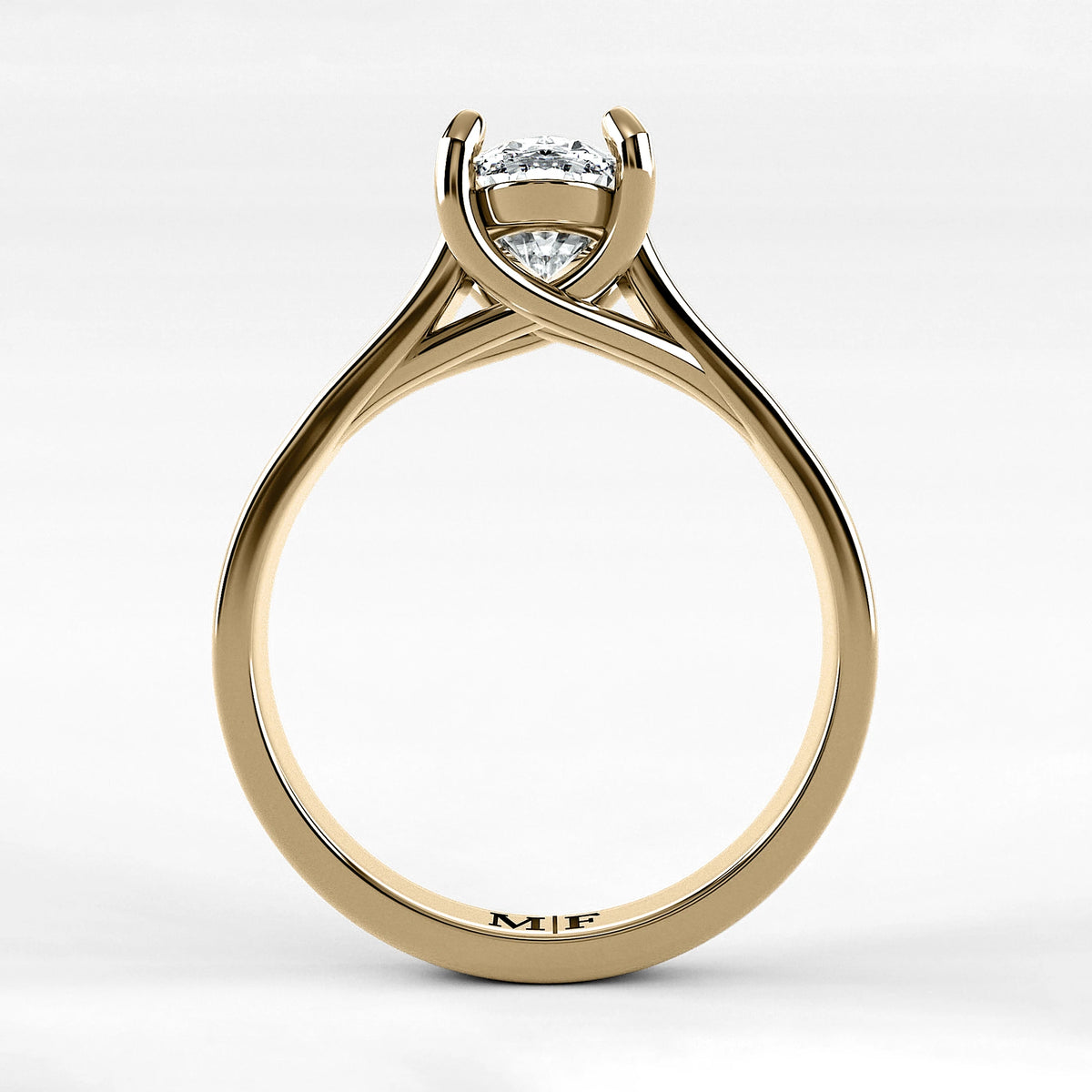 Anillo de Compromiso Imperia - Oval en oro amarillo - vista 3