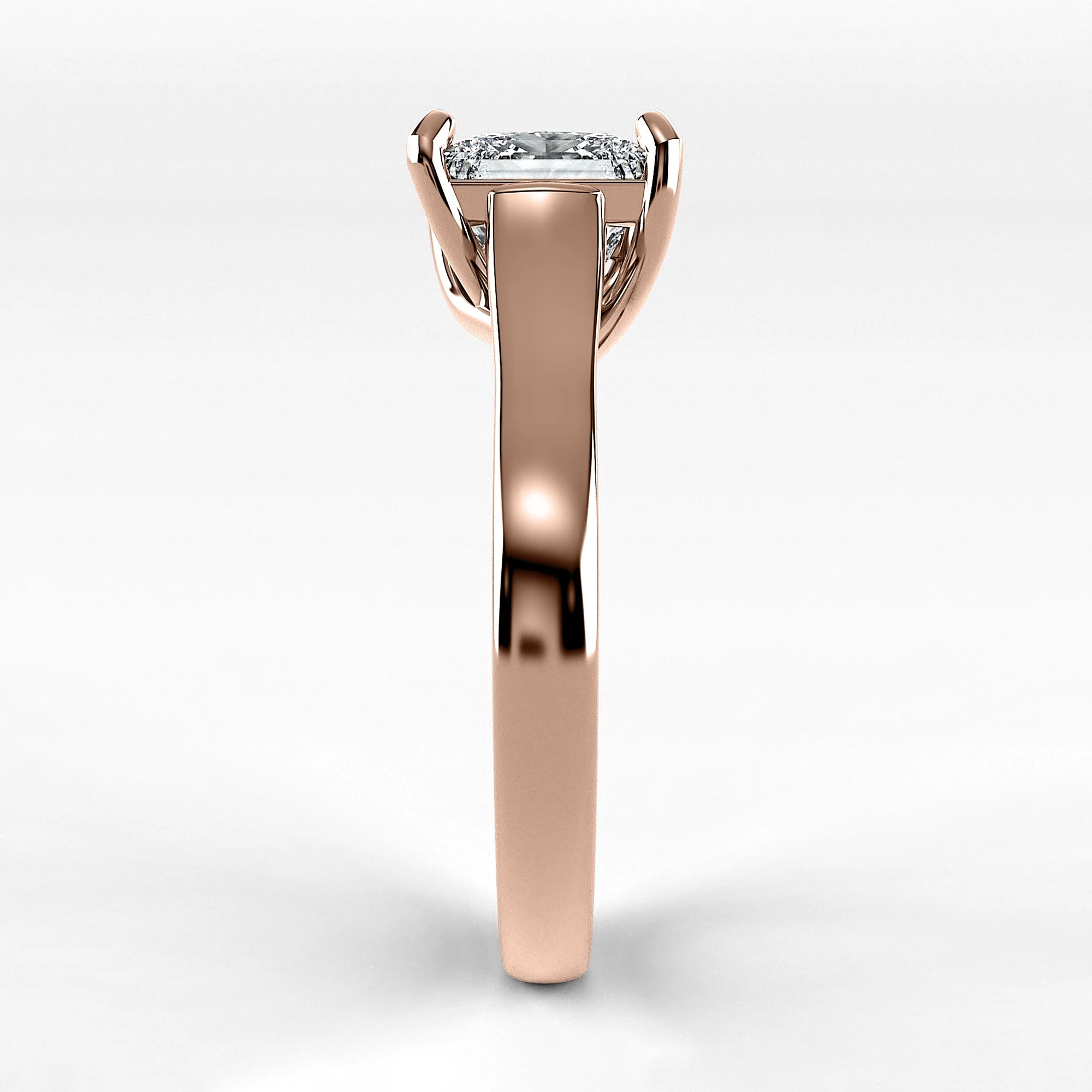 Anillo de Compromiso Imperia - Princess en oro rosa - vista 2
