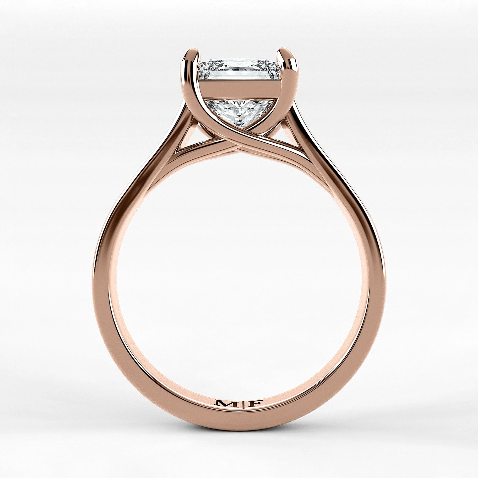 Anillo de Compromiso Imperia - Princess en oro rosa - vista 3