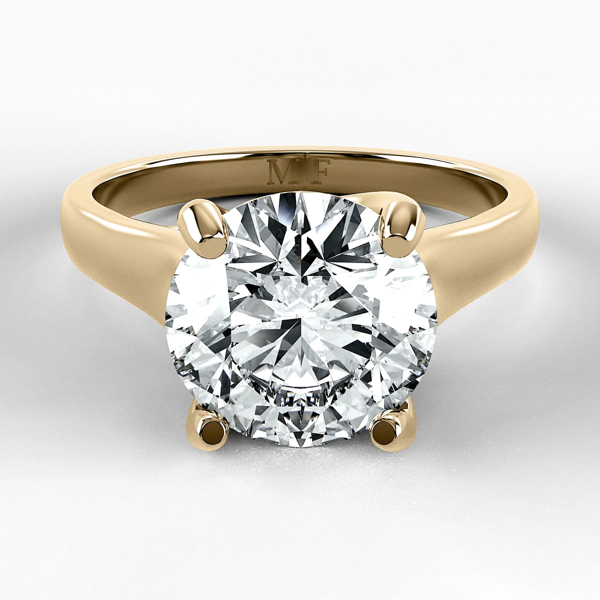 Anillo de Compromiso Imperia - Redondo en oro amarillo - vista 1