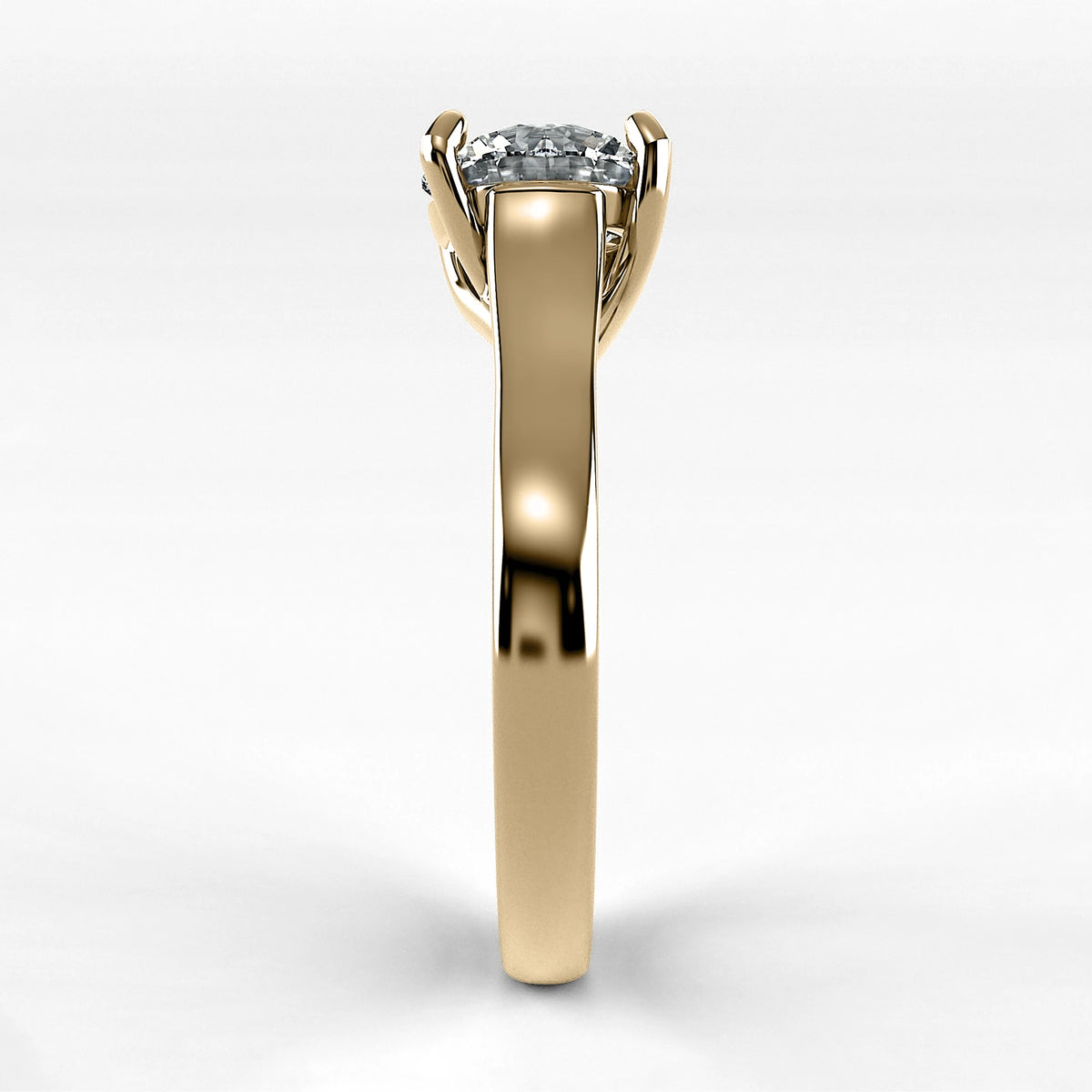 Anillo de Compromiso Imperia - Redondo en oro amarillo - vista 2