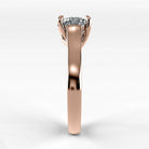 Anillo de Compromiso Imperia - Redondo en oro rosa - vista 2