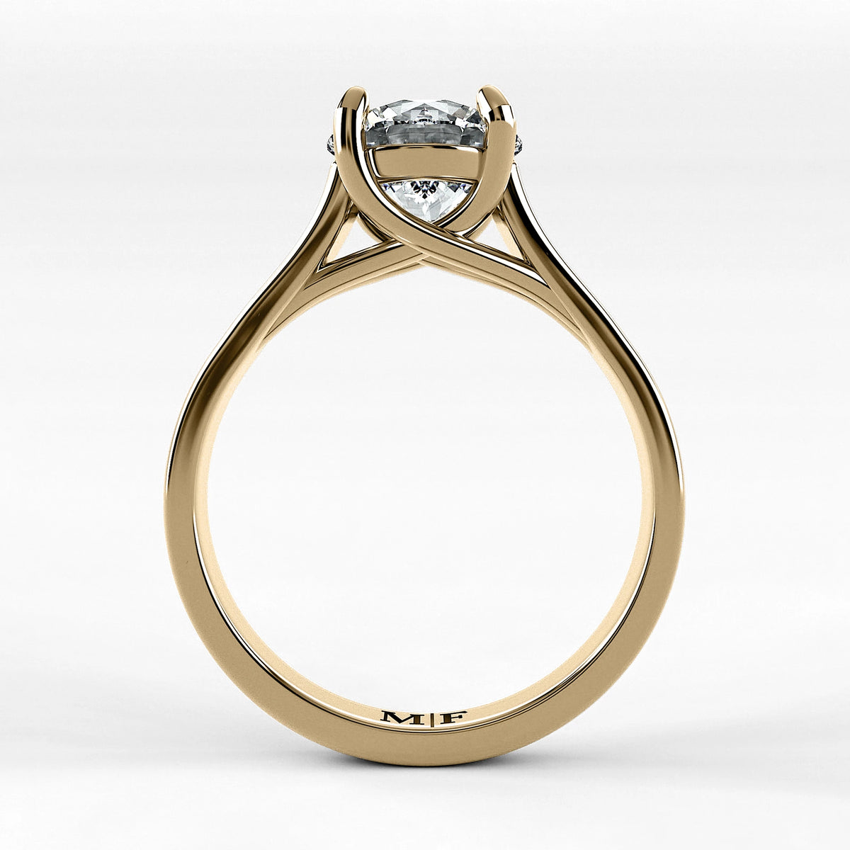Anillo de Compromiso Imperia - Redondo en oro amarillo - vista 3