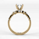 Anillo de Compromiso Aria - Esmeralda en oro amarillo - vista 3