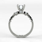 Anillo de Compromiso Aria - Esmeralda en oro blanco - vista 3