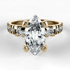 Anillo de Compromiso Aria - Marquesa en oro amarillo - vista 1