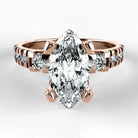 Anillo de Compromiso Aria - Marquesa en oro rosa - vista 1