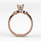 Anillo de Compromiso Aria - Marquesa en oro rosa - vista 3