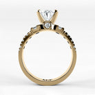 Anillo de Compromiso Aria - Oval en oro amarillo - vista 3