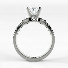 Anillo de Compromiso Aria - Oval en oro blanco - vista 3