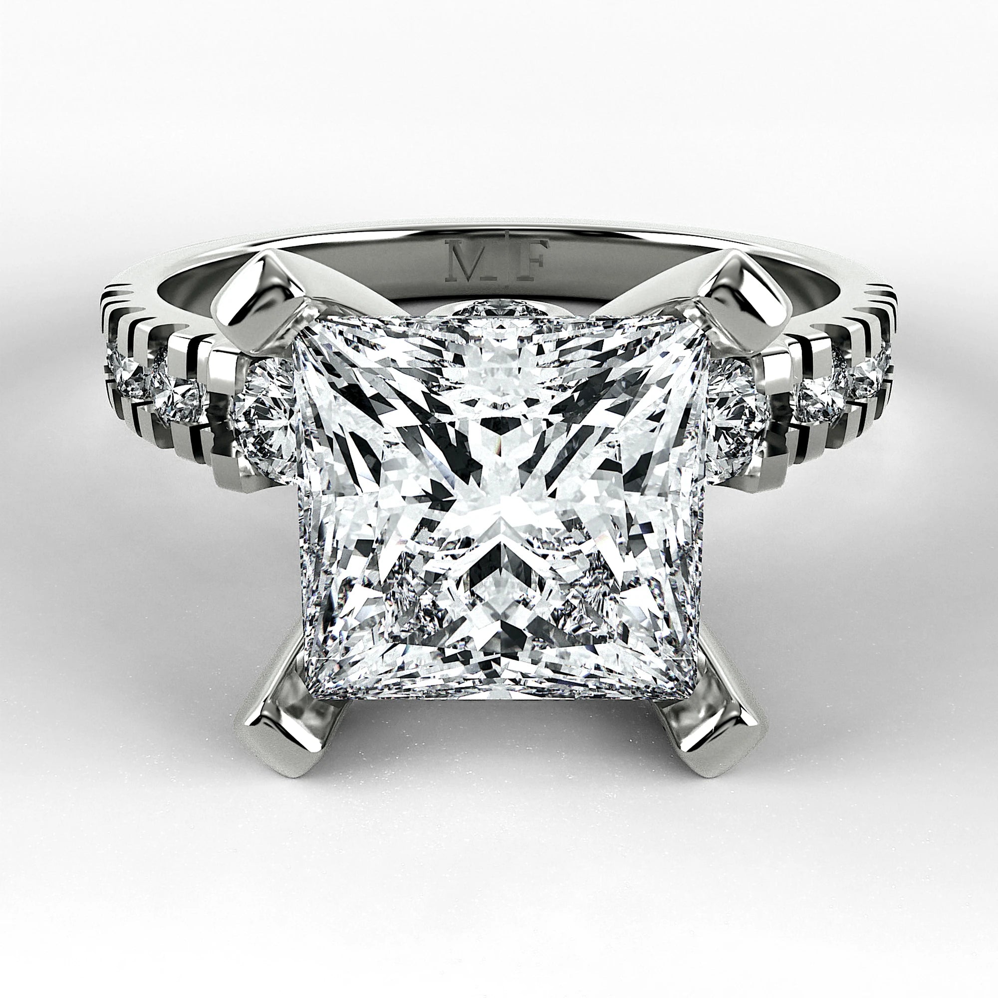 Anillo de Compromiso Aria - Princess en oro blanco - vista 1