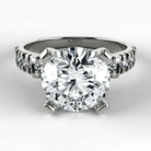 Anillo de Compromiso Aria - Redondo en oro blanco - vista 1