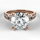 Anillo de Compromiso Aria - Redondo en oro rosa - vista 1