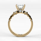 Anillo de Compromiso Aria - Redondo en oro amarillo - vista 3