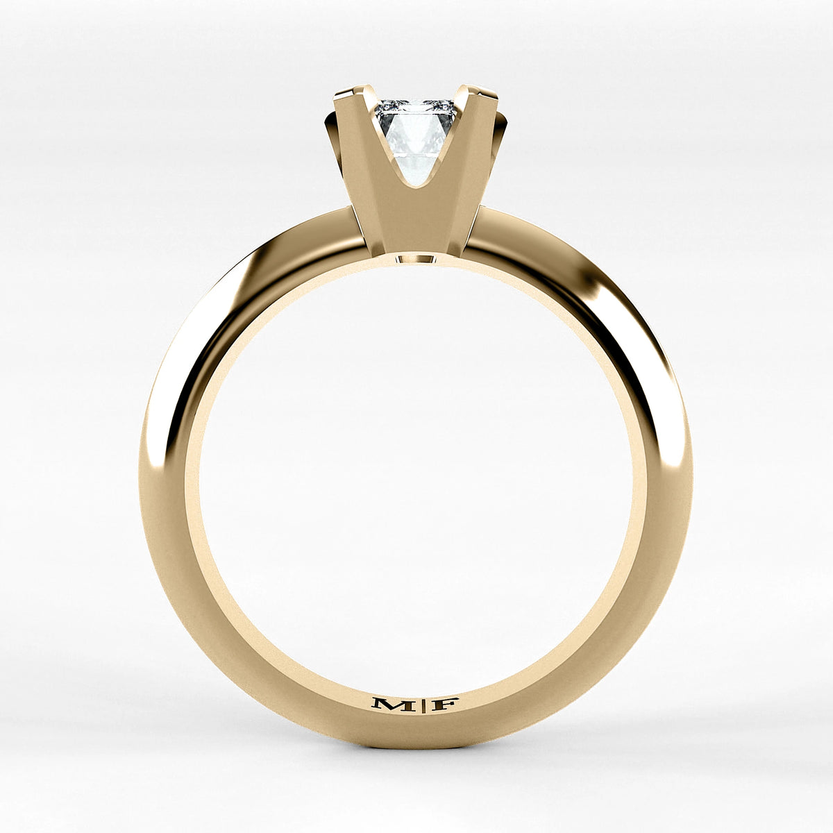 Anillo de Compromiso Magno - Esmeralda en oro amarillo - vista 3