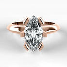 Anillo de Compromiso Magno - Marquesa en oro rosa - vista 1