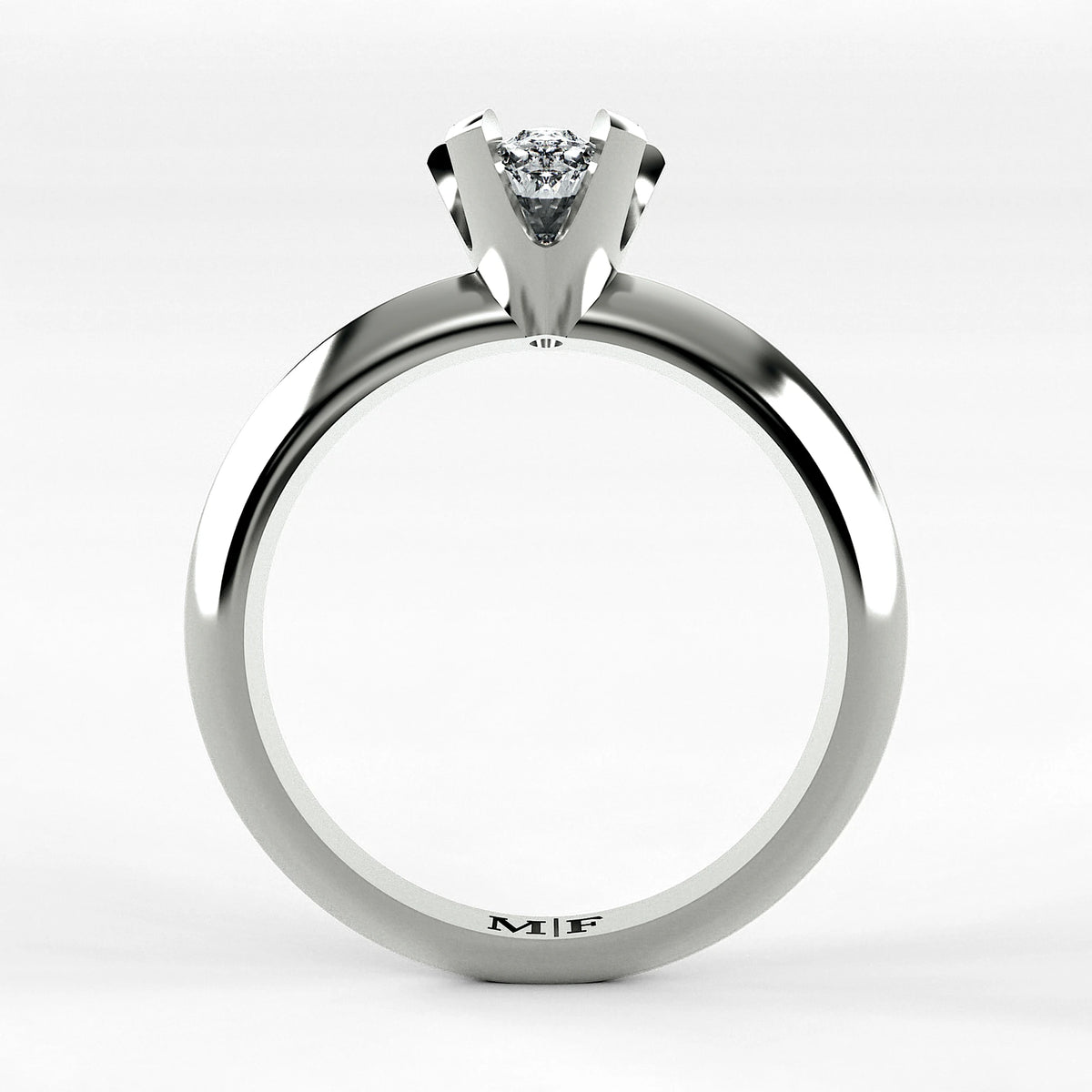 Anillo de Compromiso Magno - Marquesa en oro blanco - vista 3