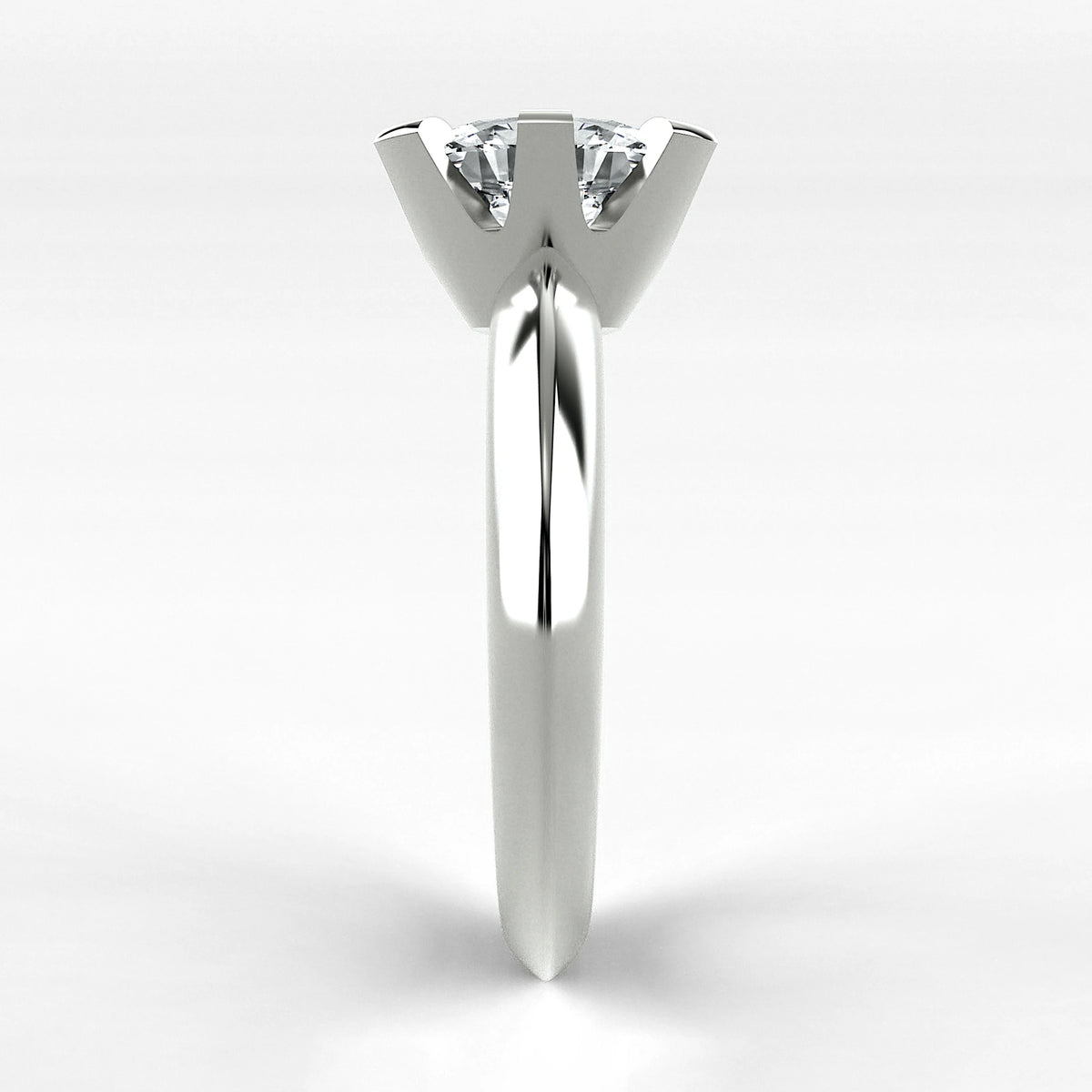 Anillo de Compromiso Magno - Oval en oro blanco - vista 2