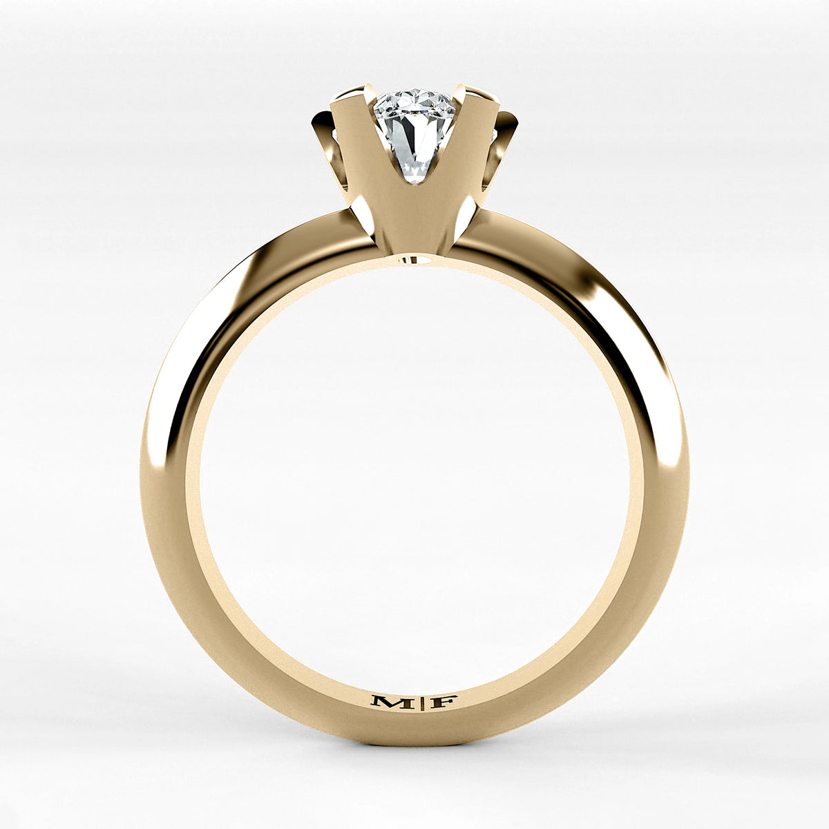 Anillo de Compromiso Magno - Oval en oro amarillo - vista 3