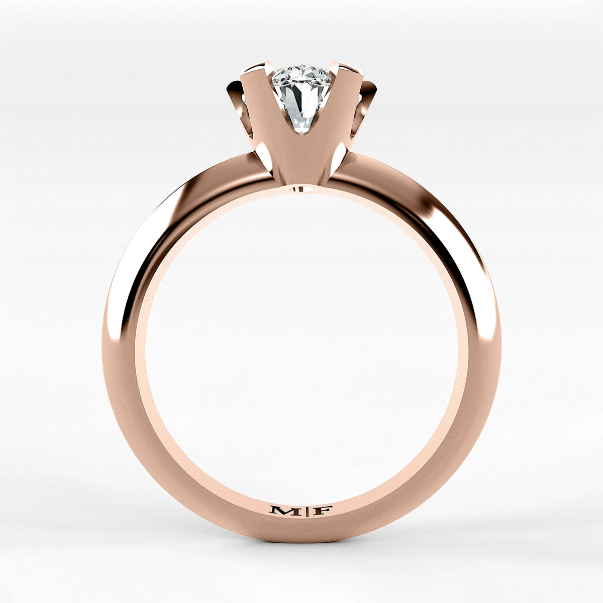 Anillo de Compromiso Magno - Oval en oro rosa - vista 3