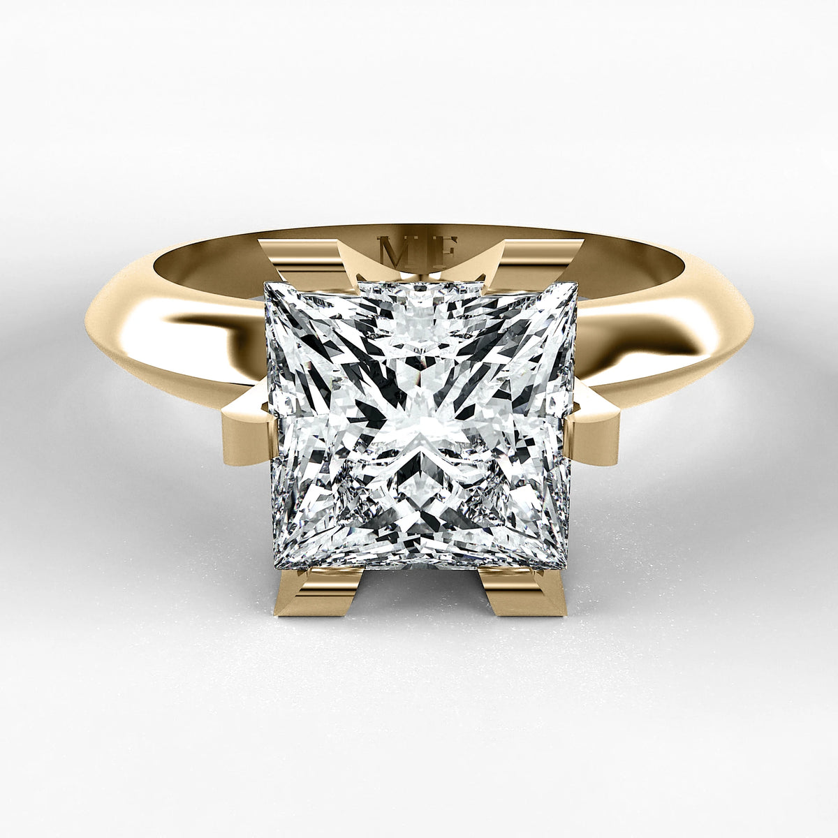 Anillo de Compromiso Magno - Princess en oro amarillo - vista 1