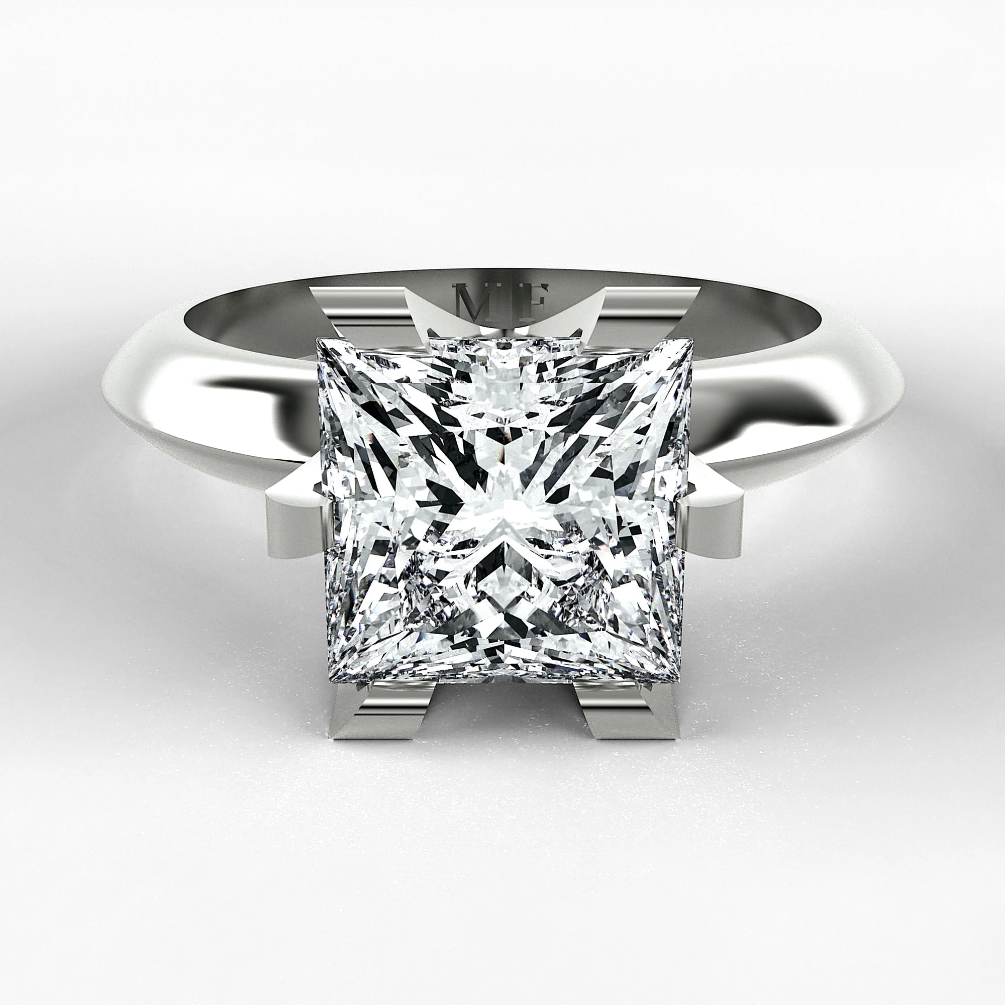 Anillo de Compromiso Magno - Princess en oro blanco - vista 1