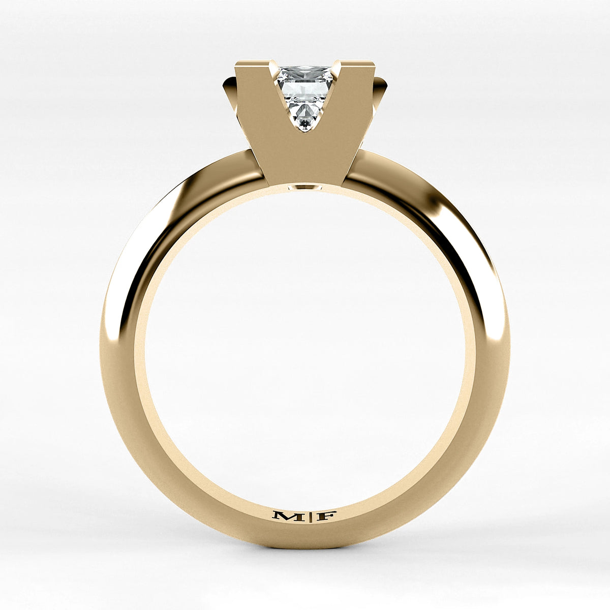 Anillo de Compromiso Magno - Princess en oro amarillo - vista 3