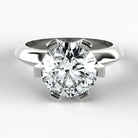Anillo de Compromiso Magno - Redondo en oro blanco - vista 1